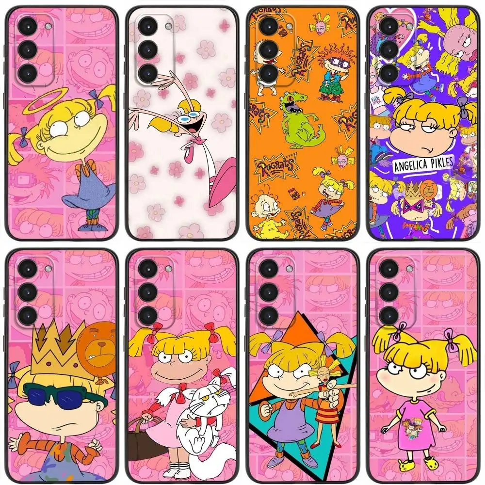 

R-Rugrat Chuckie A-Angelica Phone Case For Samsung Galaxy A20,21s,22,31,32,52,53,72,73,80,91 Soft Liquid Silicone Black Cover
