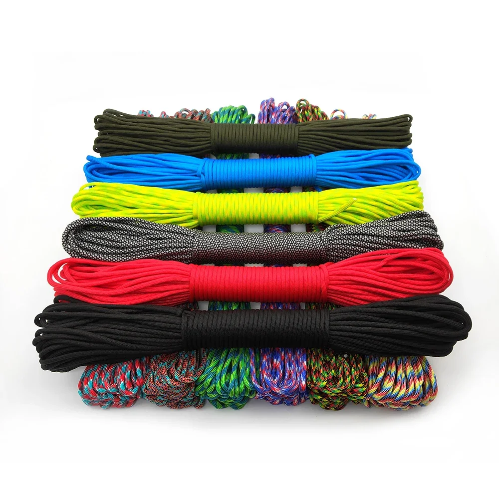 31 Meters Dia.4mm 9 stand Cores Paracord  Survival Parachute Cord Lanyard Camping Climbing Camping Rope Hiking Clothesline Corde