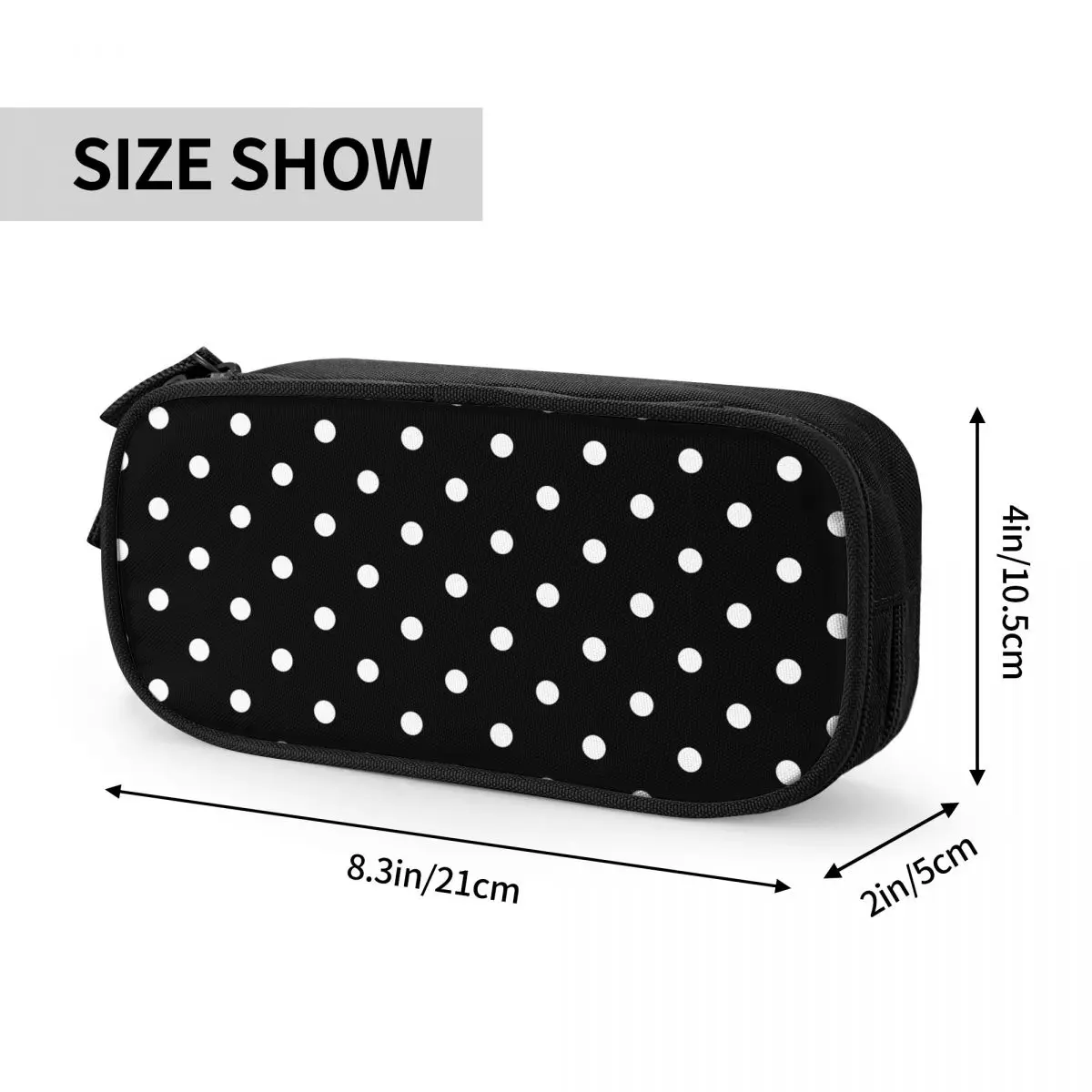 Cute Cute Polka Dot Pencil Case Pencilcases Pen Holder for Student Large Storage Bag School Supplies Gifts Stationery