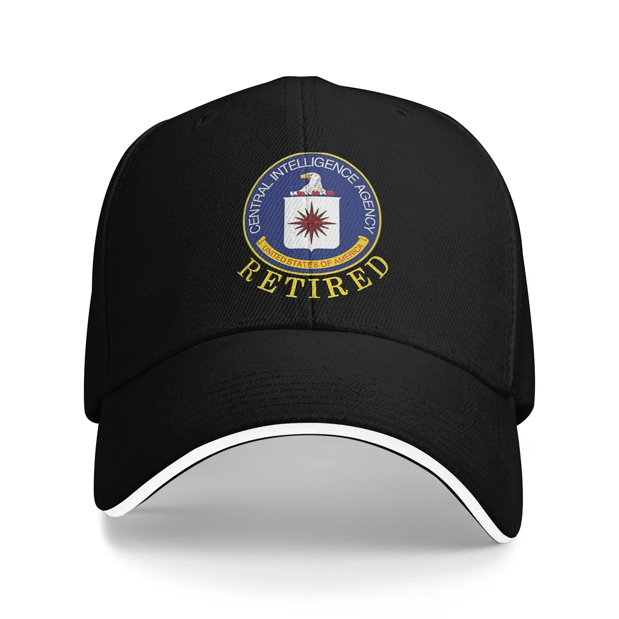 Casquette de baseball CIA (Central Intelligence Agency) unisexe pour adolescents, casquette trucker imprimée, casquette de baseball rétro ajustée d'été avec visière anti-soleil