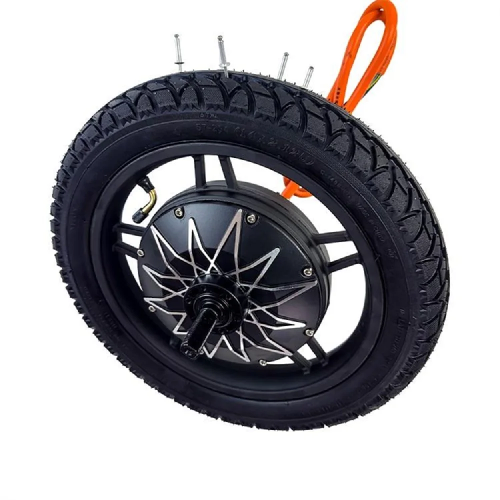 

48 В, 1500 Вт, 60 В, 72 В, 3500 Вт, 5000 Вт, электрический бесщеточный задний привод постоянного тока, 14-дюймовый мотор-концентратор для двигателя-концентратора Ebike с шиной