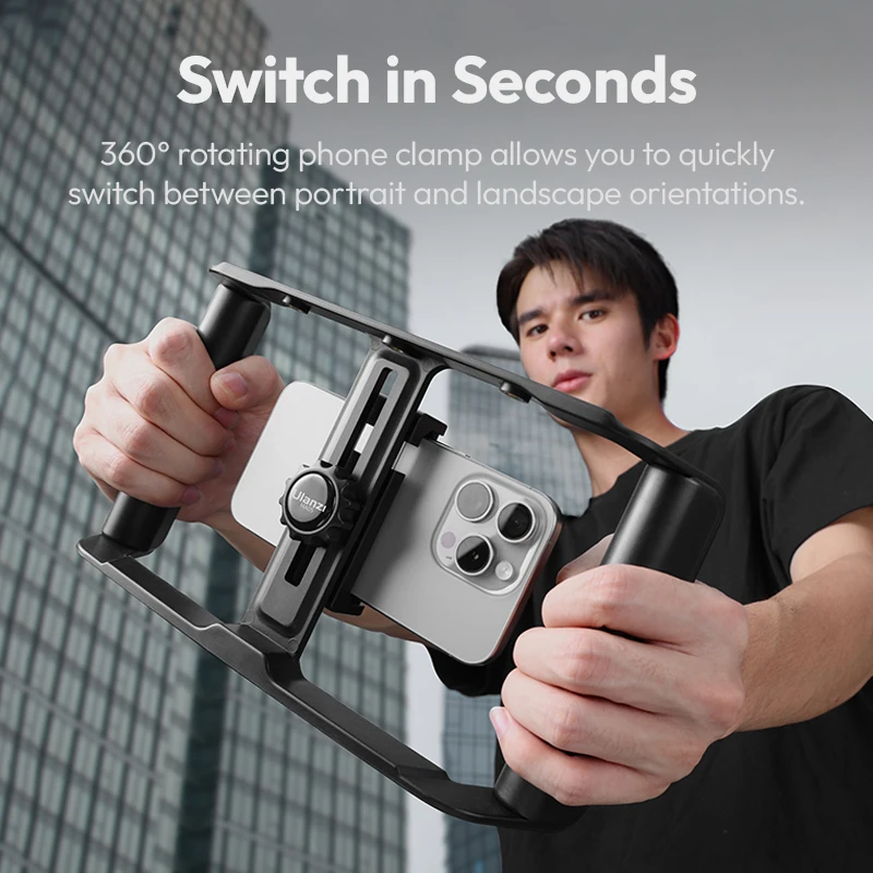 Ulanzi MA05 Cage de téléphone universelle Cage de téléphone de photographie horizontale et verticale avec télécommande Bluetooth 10M pour vidéo Vlog
