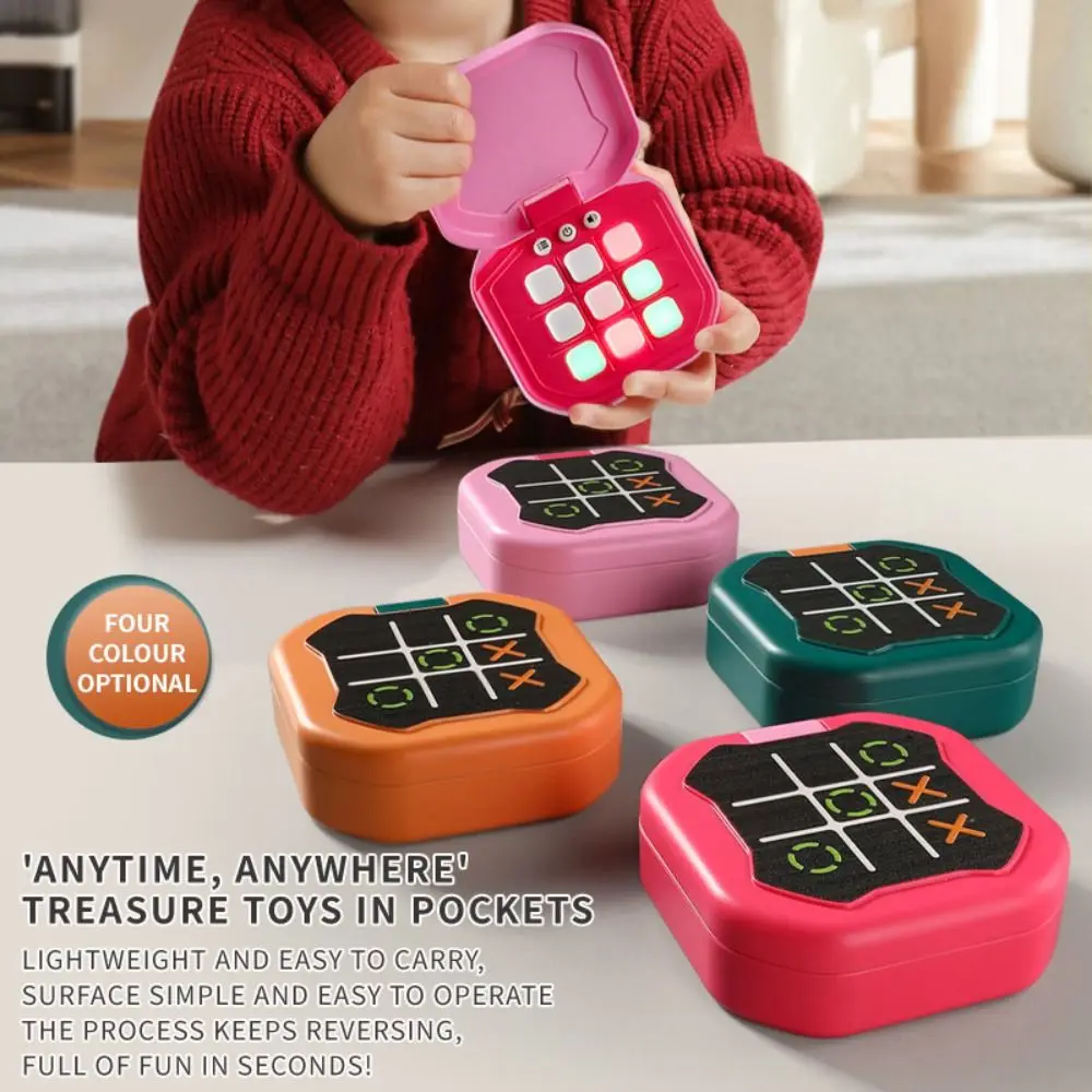 

Electronic TIC-TAC-TOE Game 9-in-1 Memory Training Interactive Board Game Toys Funny Mini Handheld Bolt Game Family Gatherings