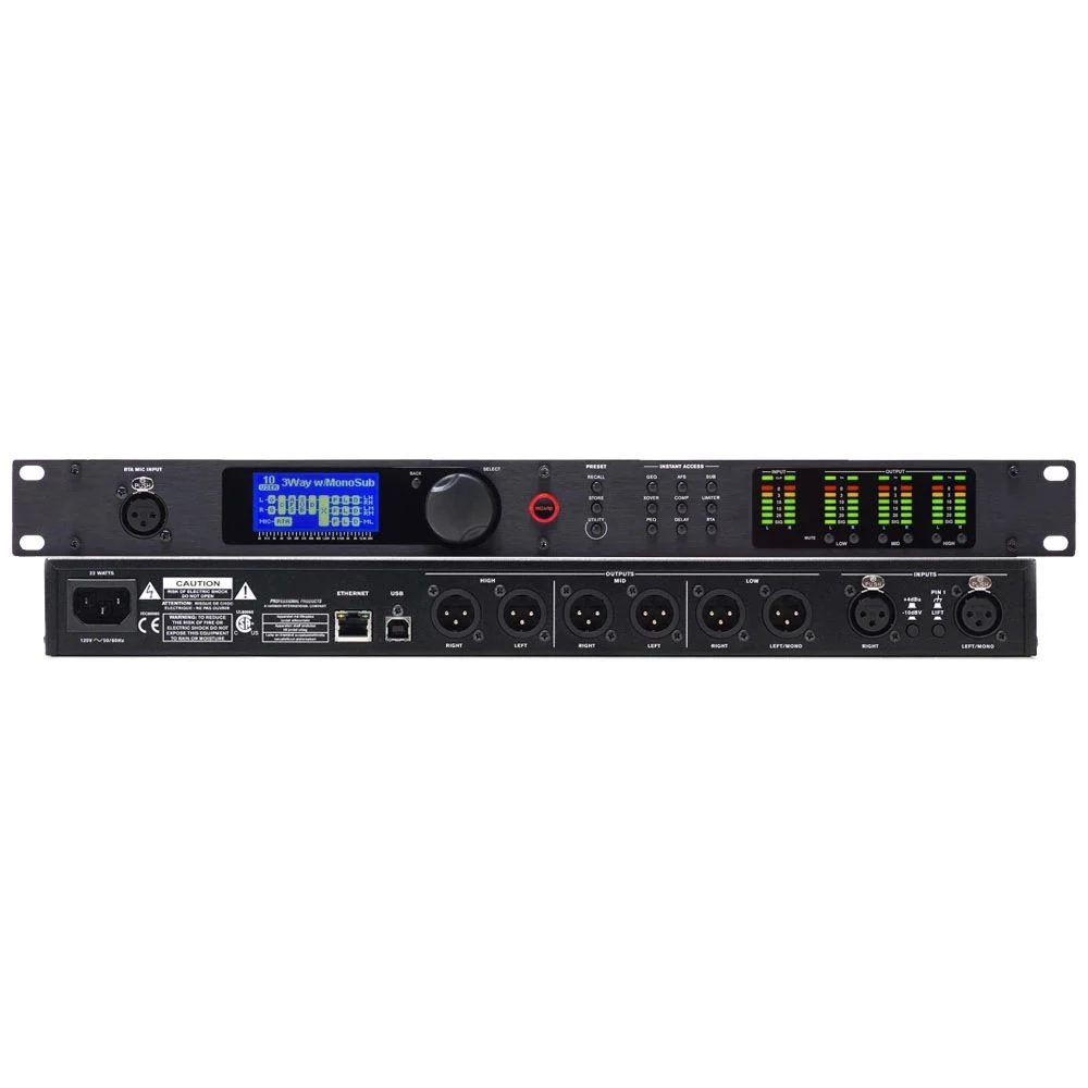 PA Audio PA2 Digital Signal Processor 2 In 6 Out Professional Stage Advanced Crossover Effect Processor