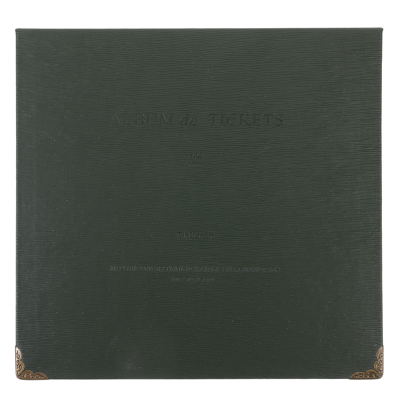 

1pc Receipt Organizer Storage Ticket Collection Book Dark Green Durable Home Office Use Photo Ticket Album Receipt Holder