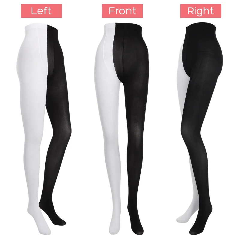 Mode weiße Spitze Top Farbe ab Spleiß links rechts-freie Größe (schwarz und weiß) – Detail 1