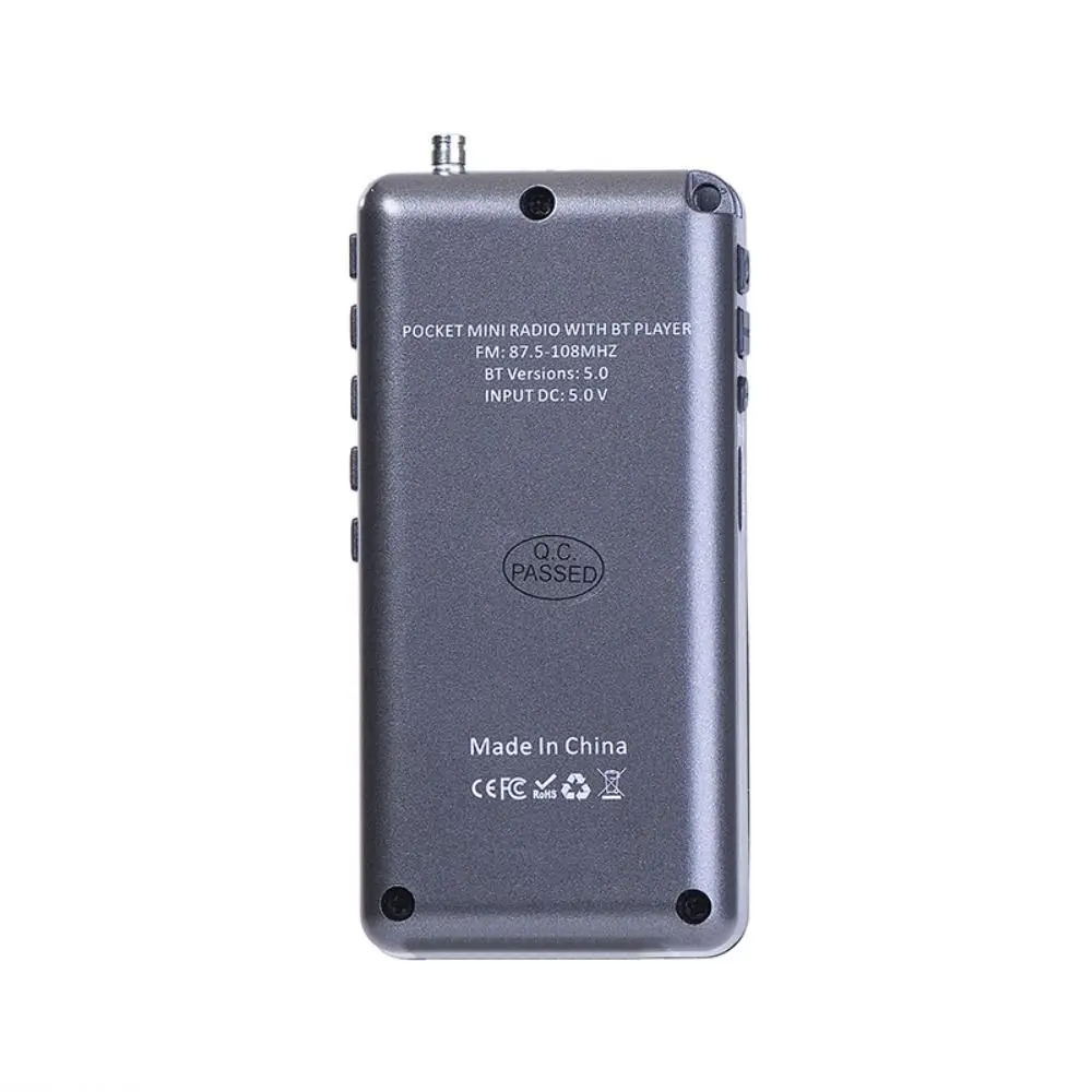 Multifunctional Mini Portable Bluetooth Radio Music Player Alarm Clock DSP FM Stereo Radios Rechargeable Built-in Speaker