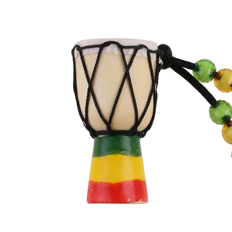 2024 New Mini Djembe Percussion African Hand Drum Pendant for Bongo Gift Classic Gift for Children Kids Learning Instrument Gift