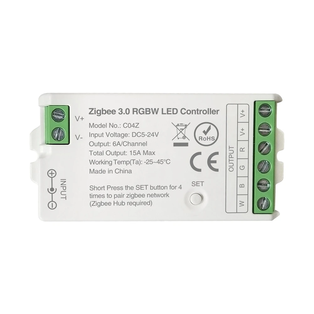 B50C Zigbee 3.0 WiFi LED Controller 2.4GHz RGBW LED Strip Tuya Gateway Hue Bridge Smart Things Voice Control DC5V-24V