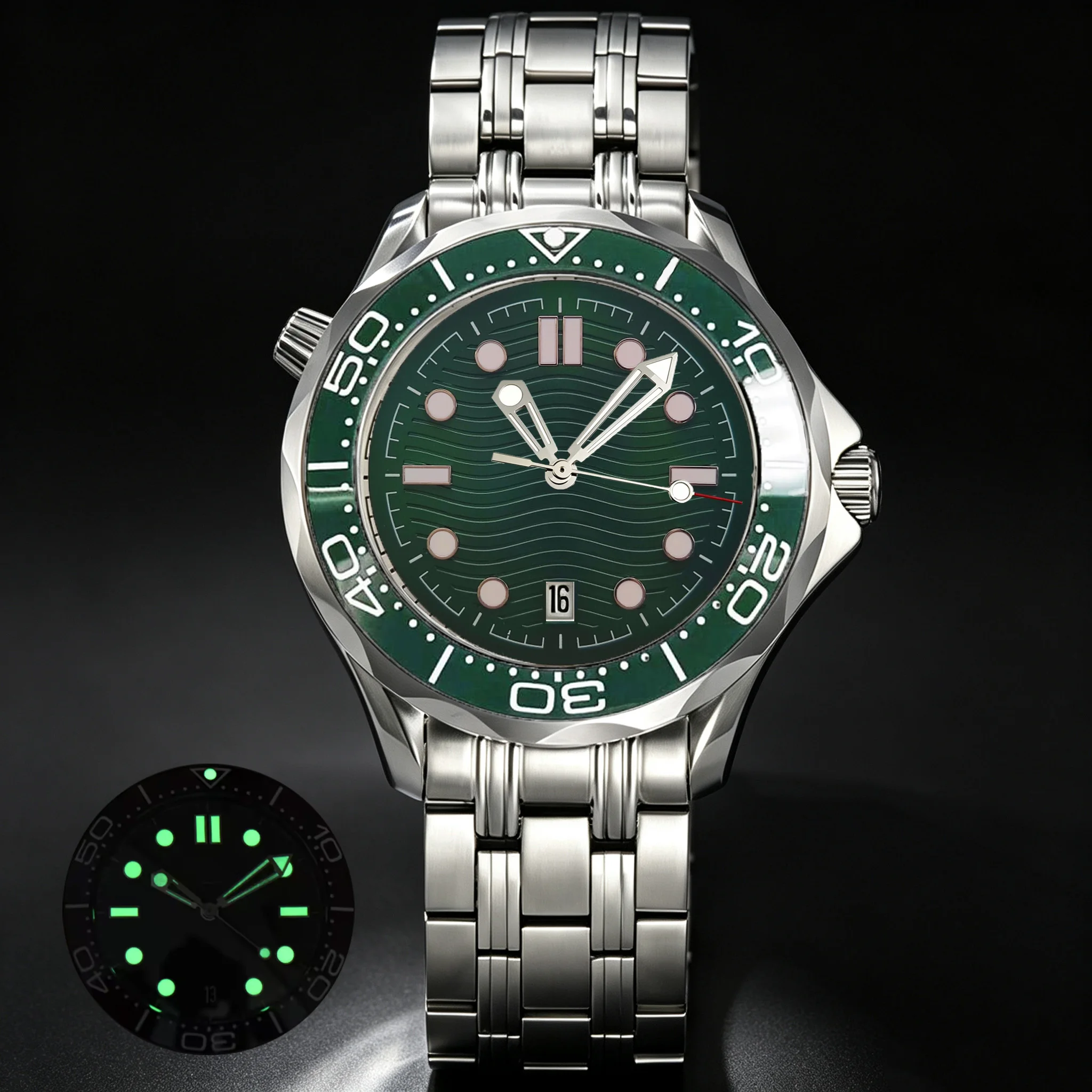 42mm 남성용 자동 기계식 시계 - NH35 무브먼트 - Stainless Bracelet Diver 리뷰 및 가격