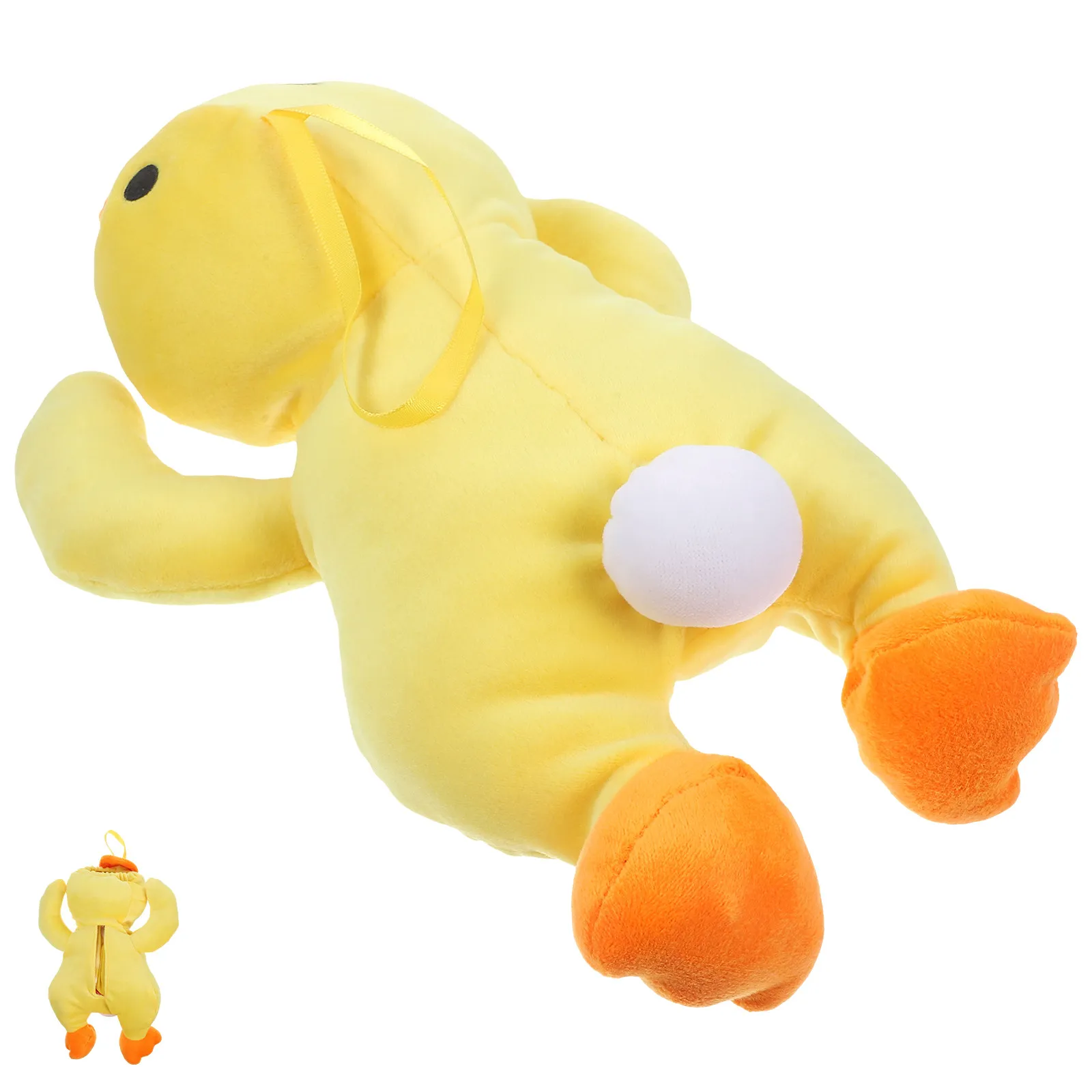 

Милый желтый чехол-накладка для детской бутылочки с утёнком, утеплённый держатель для кормления младенцев, с мультяшным дизайном кролика