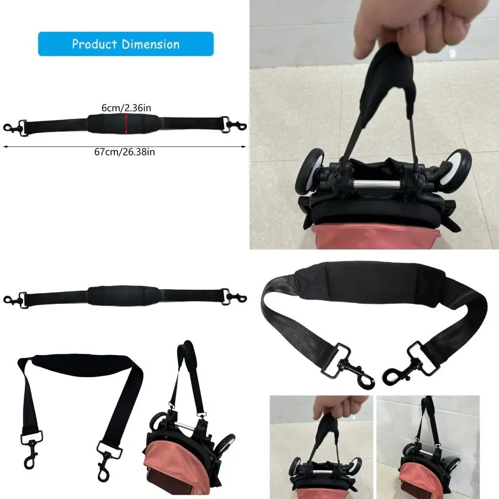 

U -13F Universal Baby Phound Strap для колясок с мягкой опорой и 360 -градусным вращающимся крюком для удобства путешествия