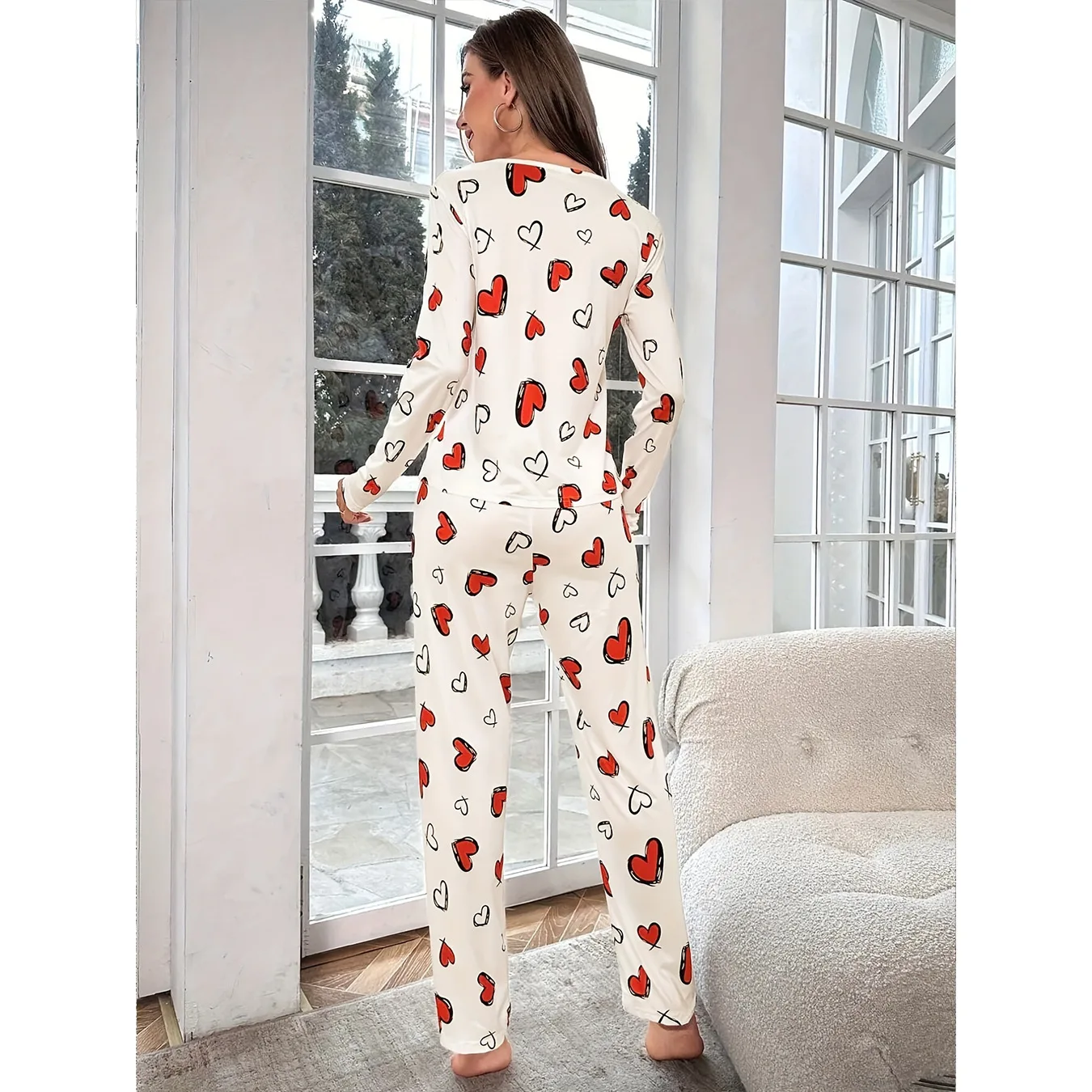 طقم بيجامة نسائي طقم بيجامات نسائي طقم سراويل قمصان نوم ملابس نوم للسيدات بيجاما ملابس منزلية نسائية بدلة نوم