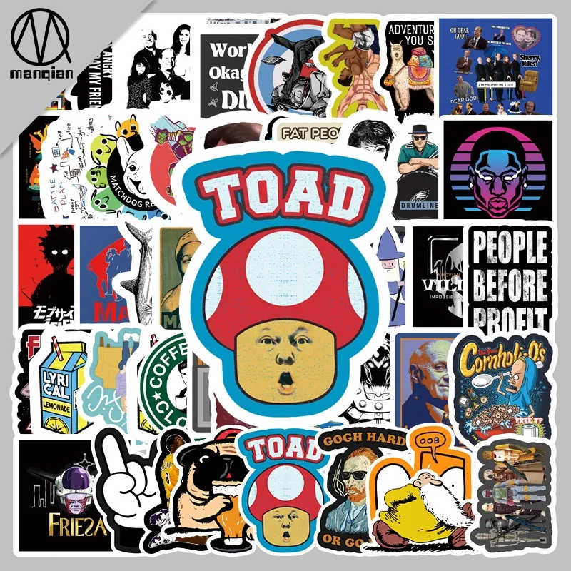 50pcs 만화 성격 재미 있은 크리 에이 티브 낙서 장식 스티커