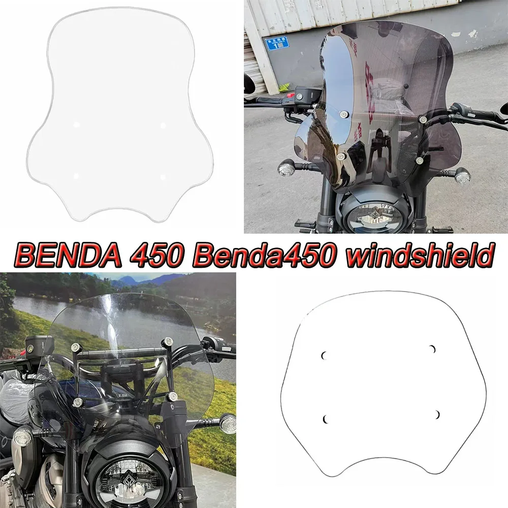 

For BENDA 450 Benda450 High Quality Motorcycle Windshield Windscreens Wind Deflectors Front Glass Transparent Fit BENDA 450