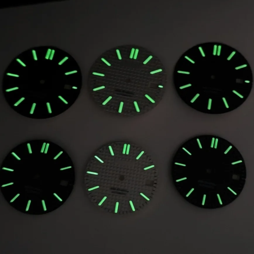 28.5mm NH35 Dial Lattice Dial Black Blue White Strong Green Luminous dial 31mm for NH35/4R35/NH36 Calibre Watch Parts Nh36 Dial