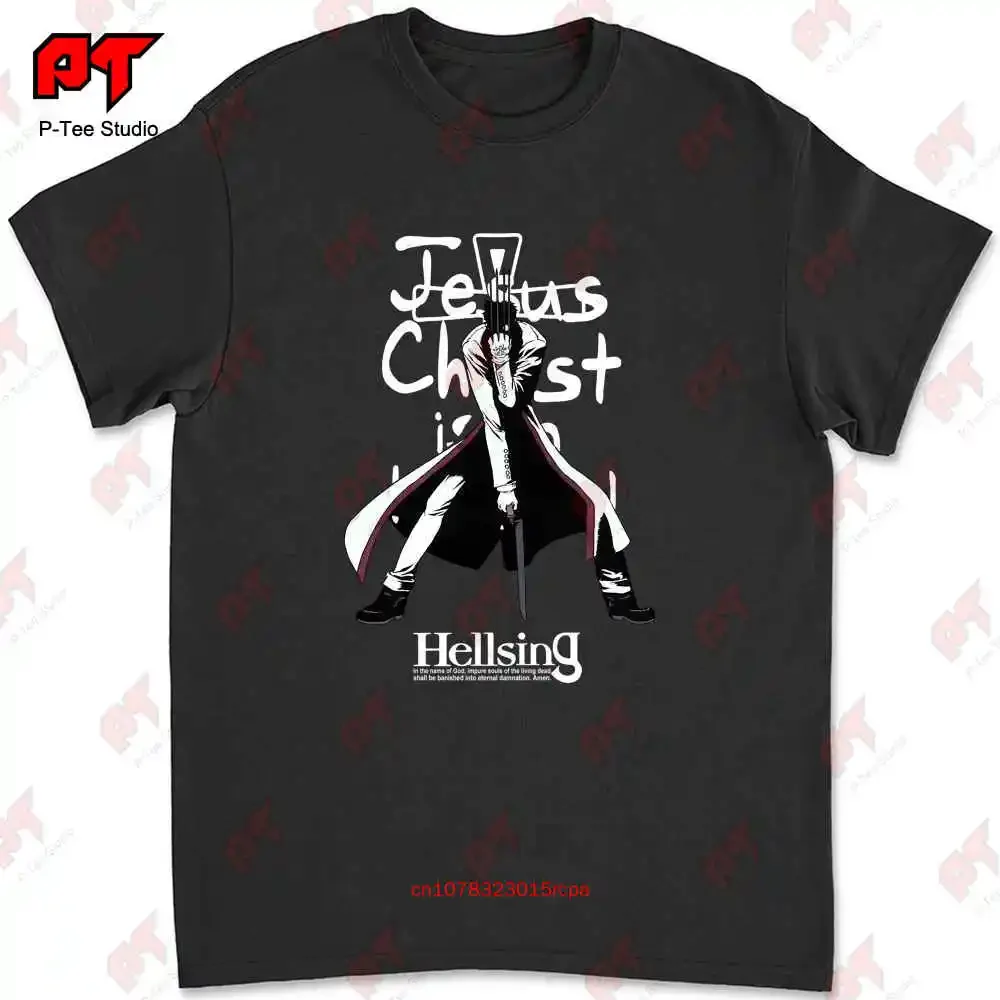 Hellsing Mens T Shirt Anderson Jesus Christ Posed Image P5AD