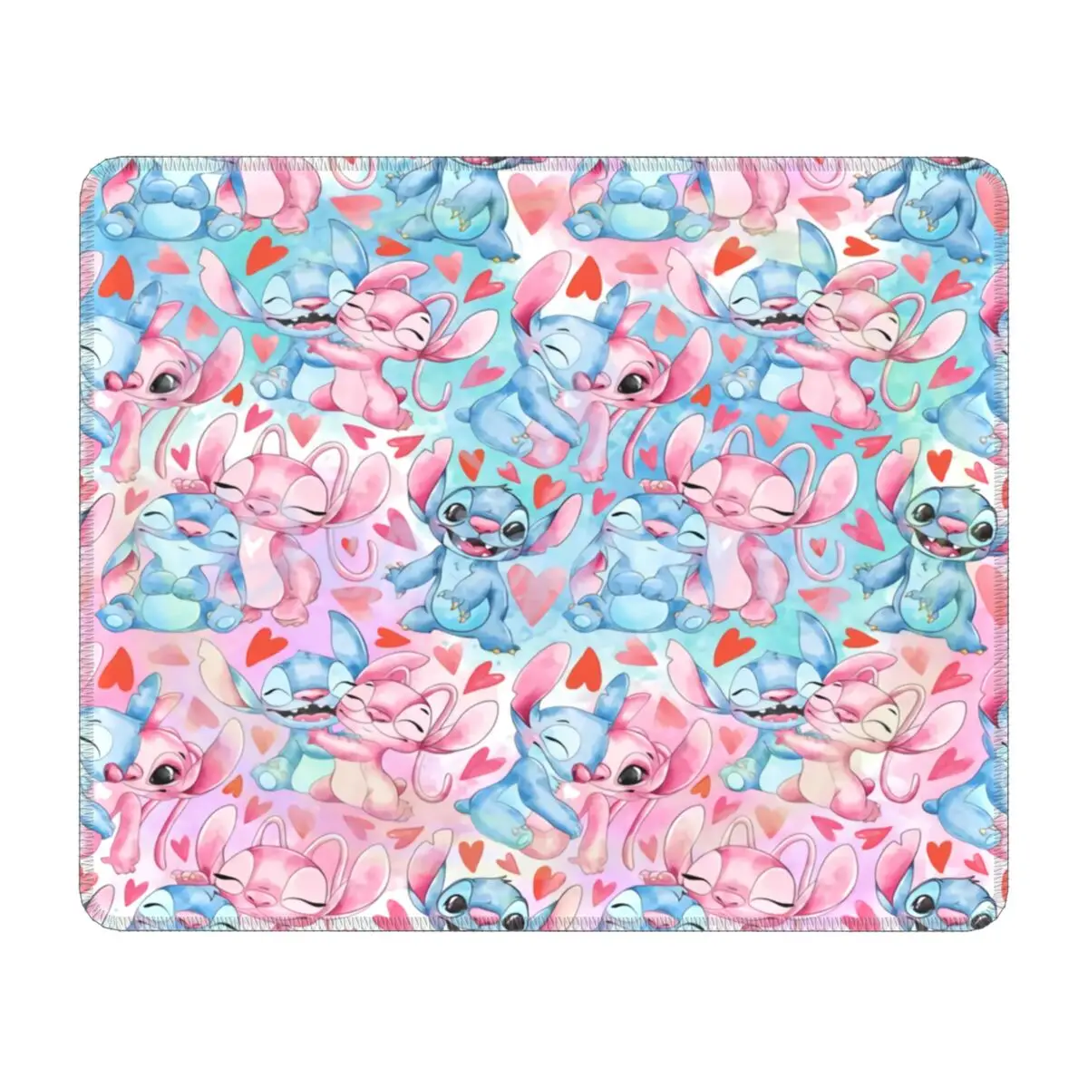 Custom Gamer Mouse Pad Non-Slip Rubber Base Stitch Cartoon Pattern Mousepad Office Desk Mat