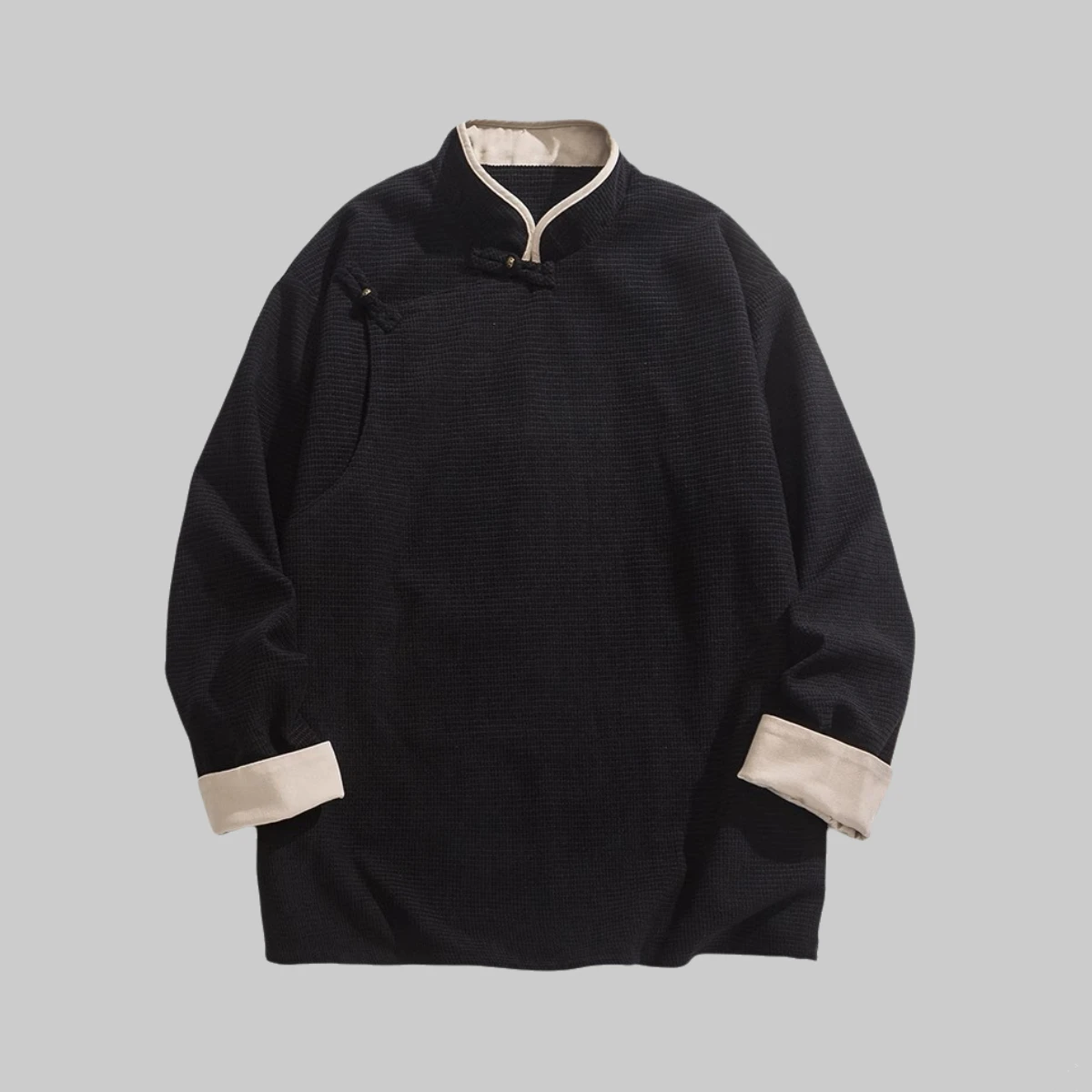 men's-traditional-chinese-style-jacket-with-buttoned-collar-practice-clothes-slanted-lapel-autumn-wear-casual-polyester-fiber