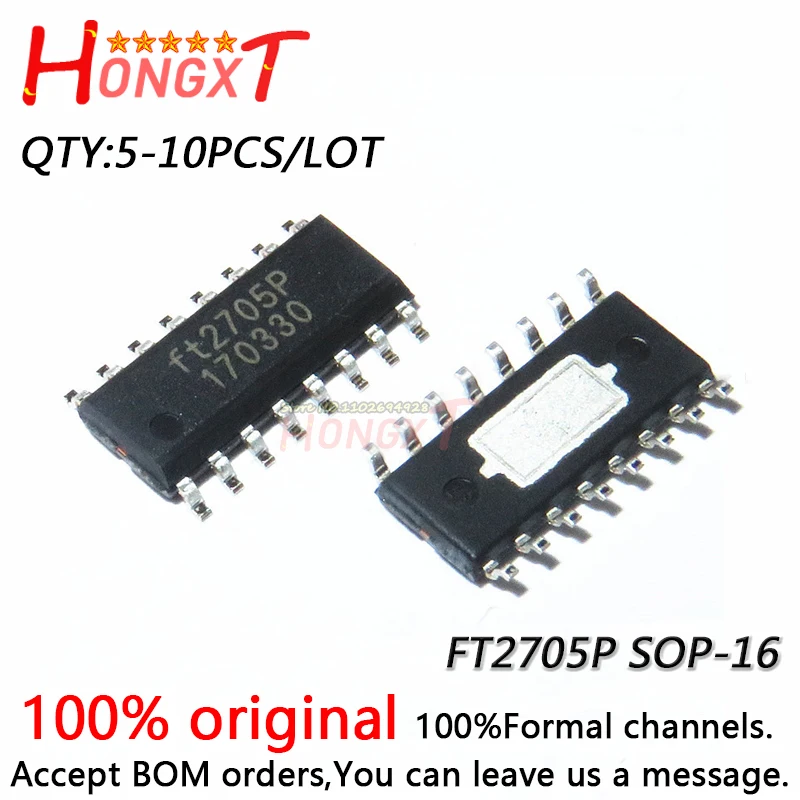 Ft2705p f2705 SOP-16.Chipset、100% 新品、5-10個