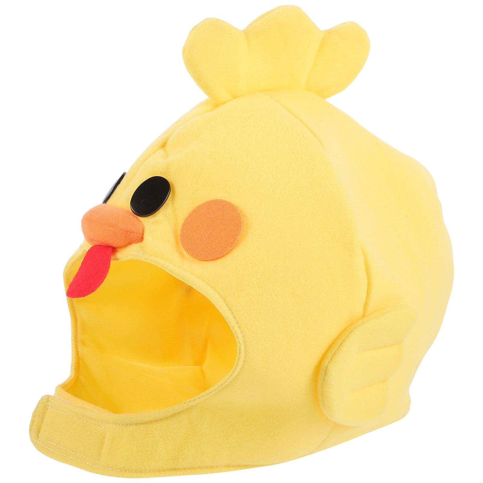 Funny Plush Animal Mask Hat Chick Hat Photo Prop Headgear Cute Chick Mask Hat