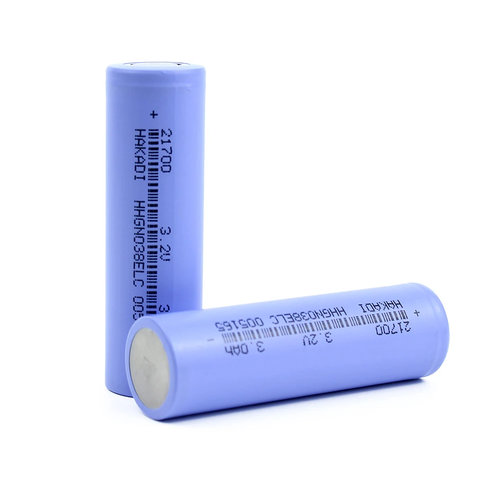 HAKADI Lifepo4 بطاريات قابلة للشحن 3.2 فولت 1500 مللي أمبير 1800 مللي أمبير 2000 مللي أمبير 3000 مللي أمبير 4000 مللي أمبير 6000 مللي أمبير 100 قطعة لبنك الطاقة الشمسية ذاتية الصنع