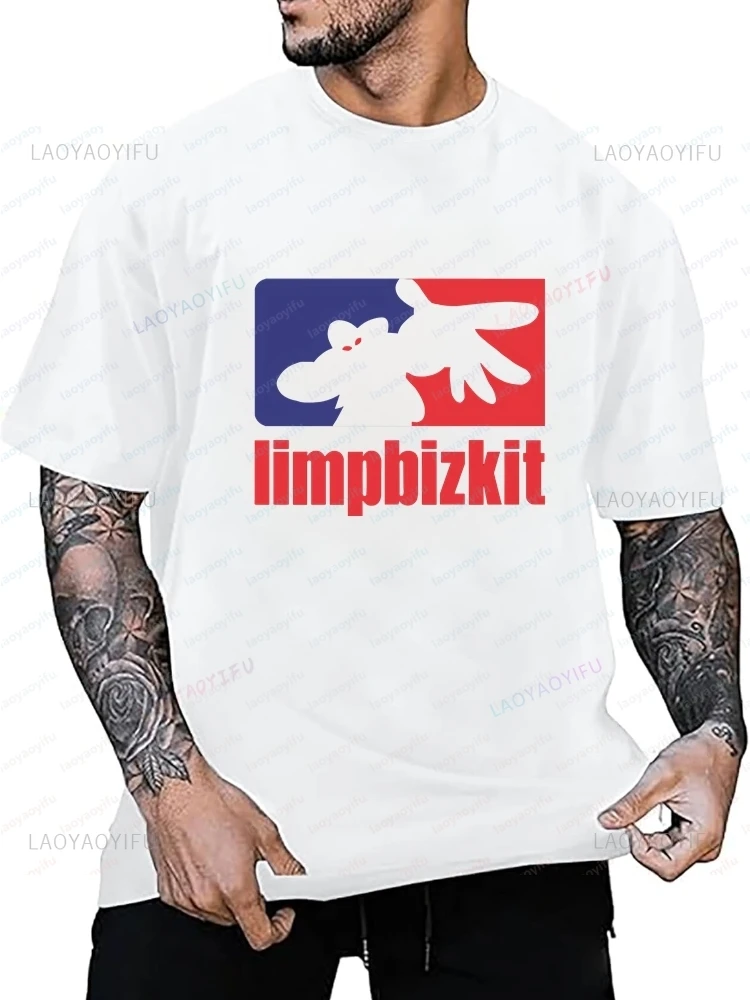 Футболка унисекс Limp Bizkit Rock Band Summer Trend Harajuku с короткими рукавами универсальная принтом большого размера