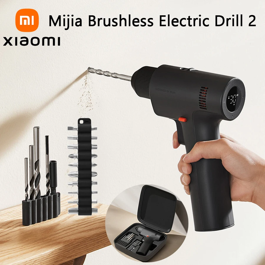

Xiaomi Mijia Brushless Electric Drill 2nd Gen Multi-functional Smart Screwdriver 1900mAh 32 Gear High Performance Motor Type-C