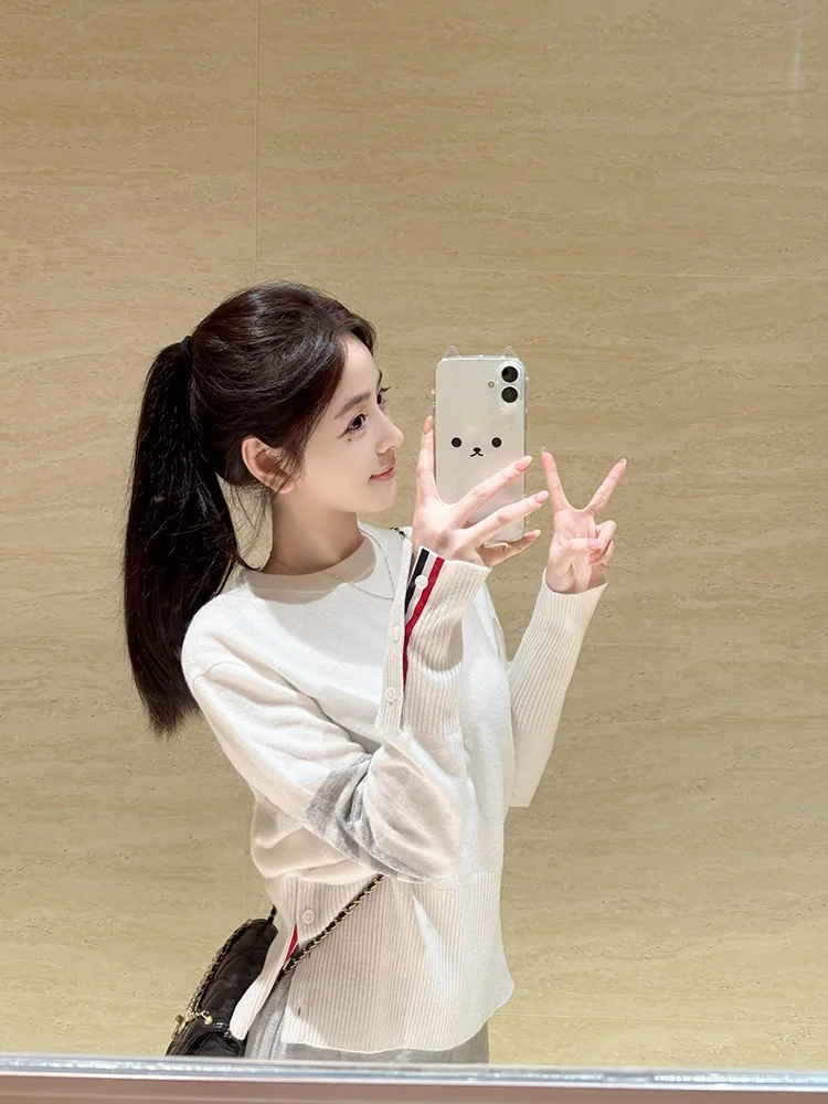 

Women's Knitted Long Sleeve Crew Neck Sweater Slim Fit Casual Style Polyester Fiber round Neck Pullover Autumn Fashion Top