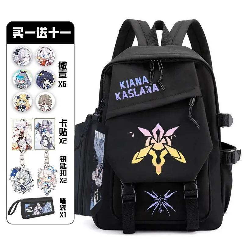 Anime Honkai Impact 3 For Elementary Middle School Students, Grades 3-6, Boys And Girls, Ins Style Korean Version Backpack,