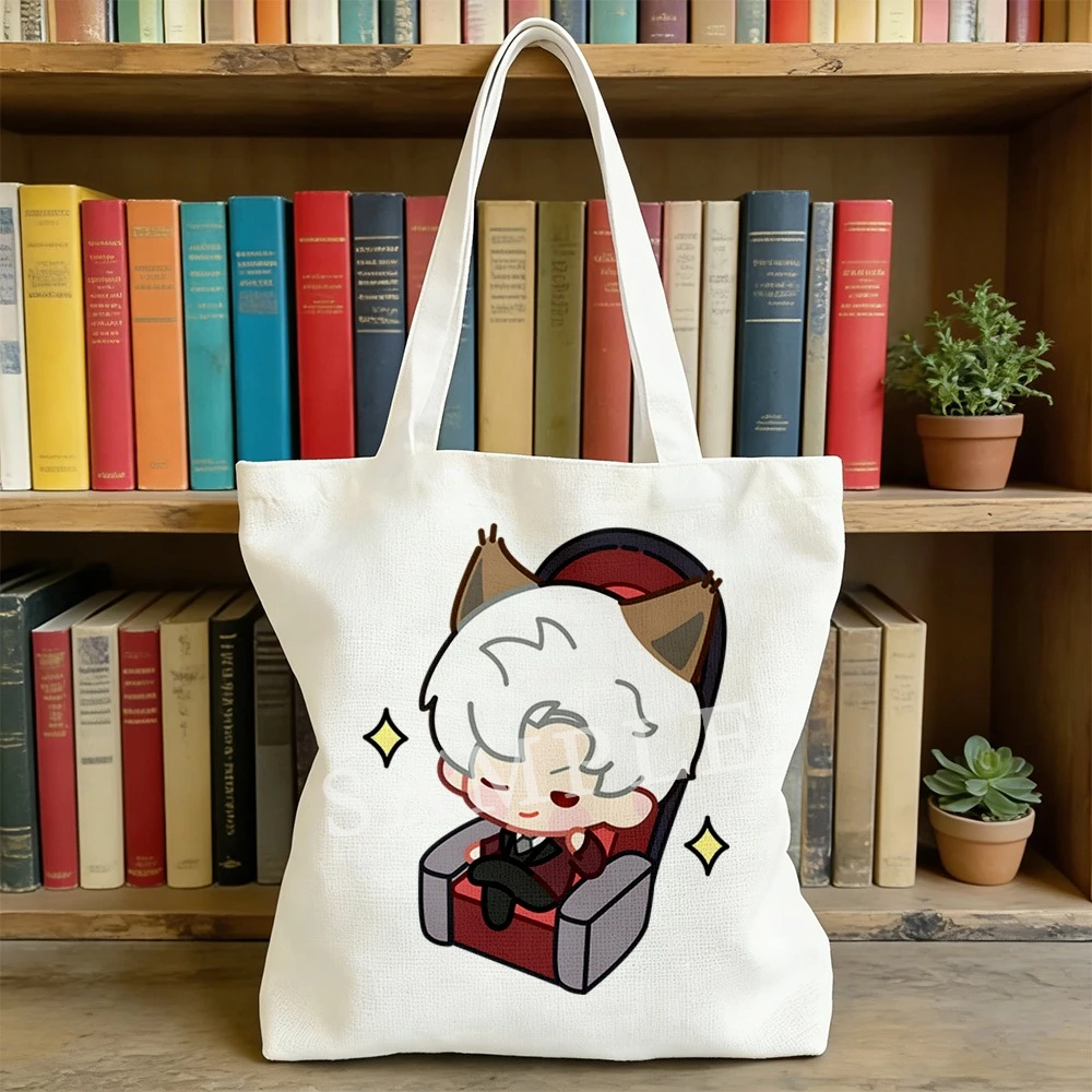 

2026 Love and Deepspace Cute Canvas Sylus Qinche 35x40CM Cat Throne Single Shoulder Bag Anime Cosplay Fan-collected Gifts