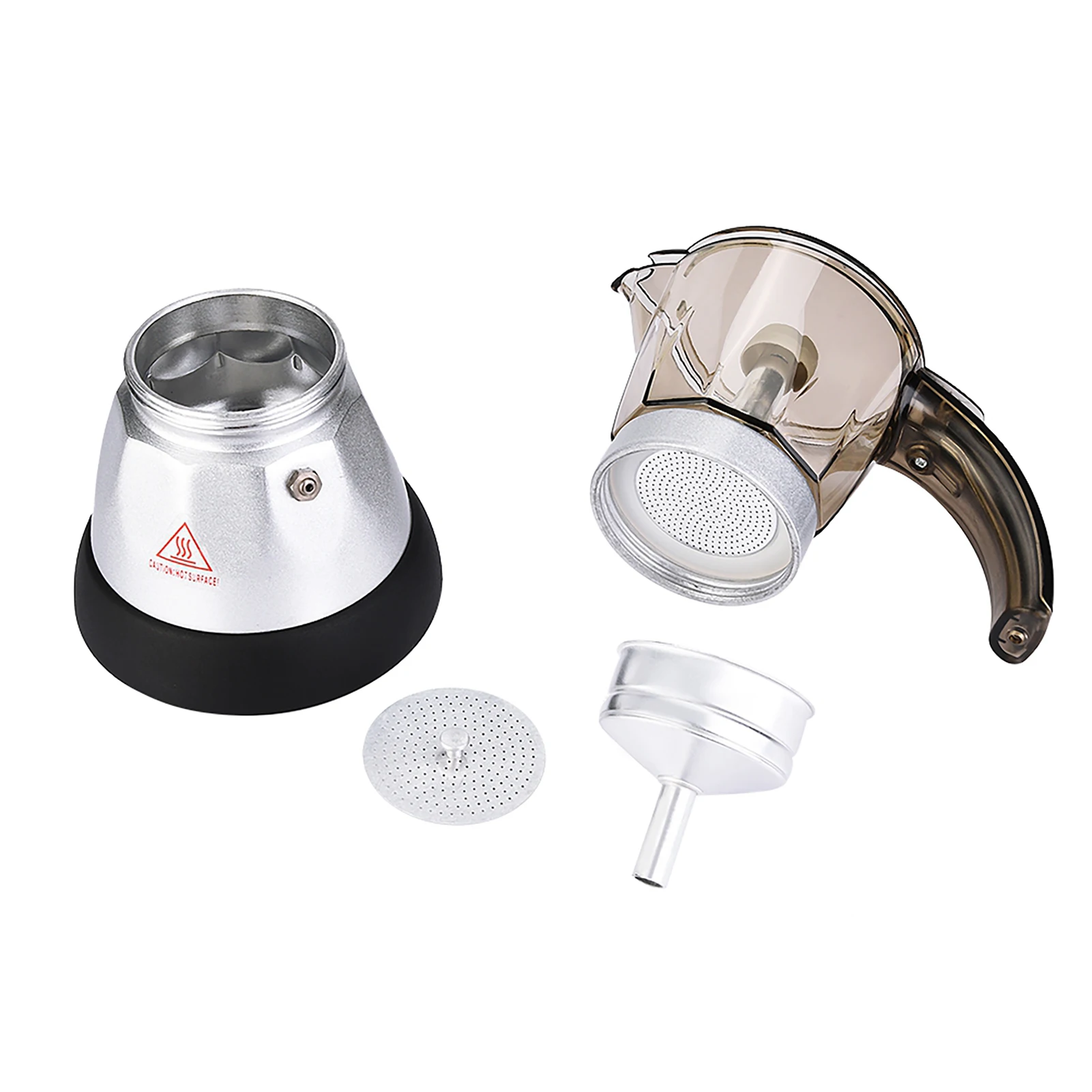 

Large Capacity Electric Moka Pot Stovetop Espresso Coffee Maker Coffee Percolator 150ml