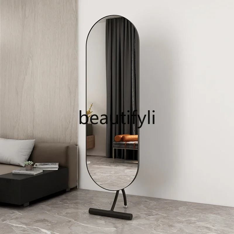 Full-body mirror wall-attached full-length mirror light luxury fitting mirror