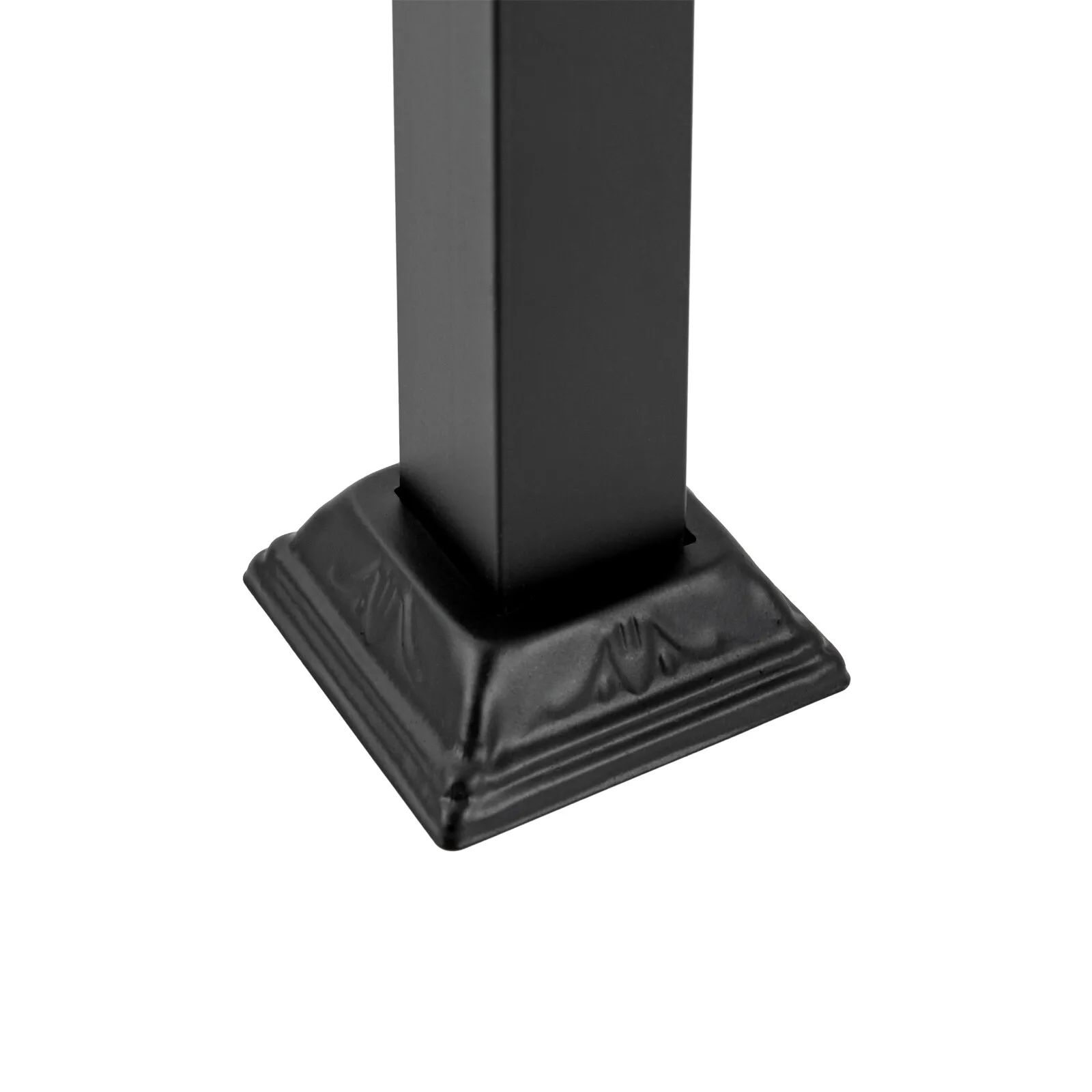 2 шт., 37,8 дюйма, лестничные балясины, перила для палубы, комплект перила из кованого железа, квадратный металлический столб для забора, черный