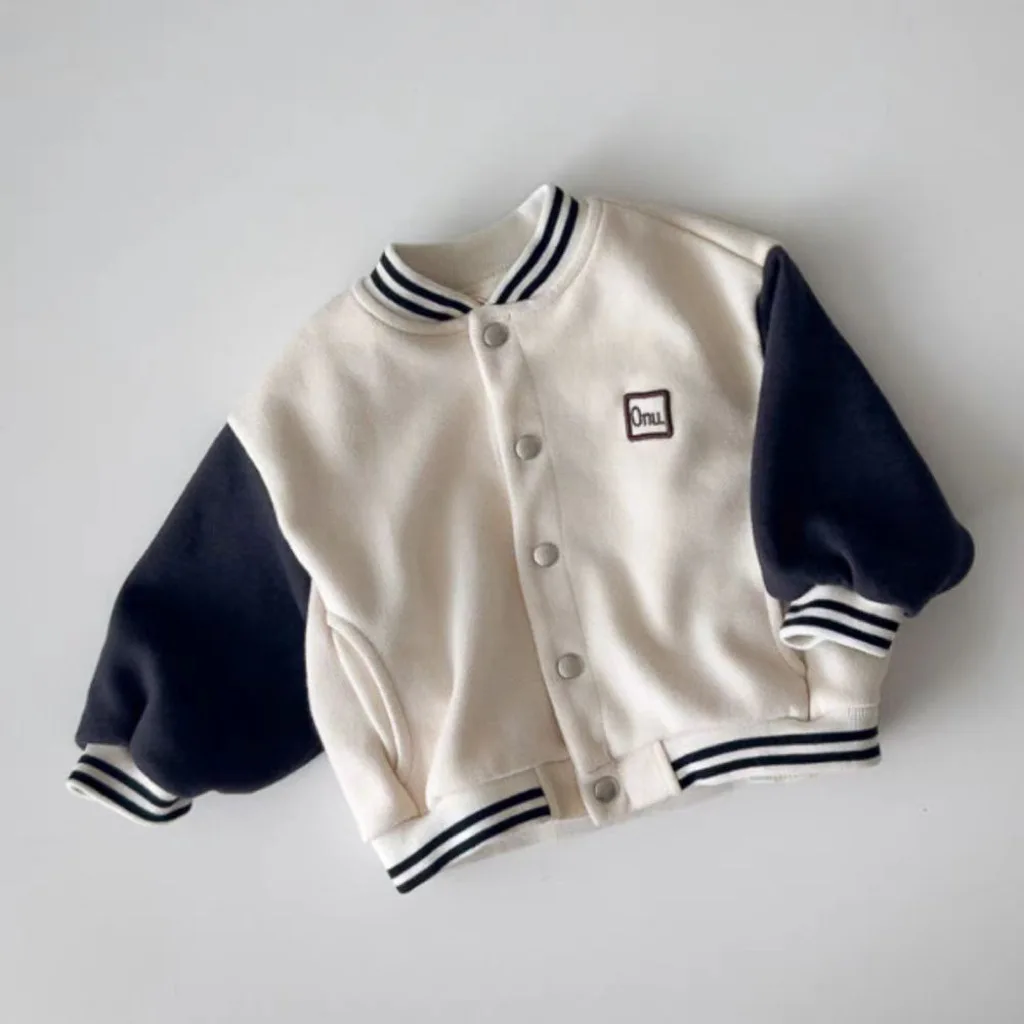 2024 Autumn New Baby Long Sleeve Coat Kids Boys Baseball Uniform Jacket Infant Girl Casual Coat Toddler Children Clothes