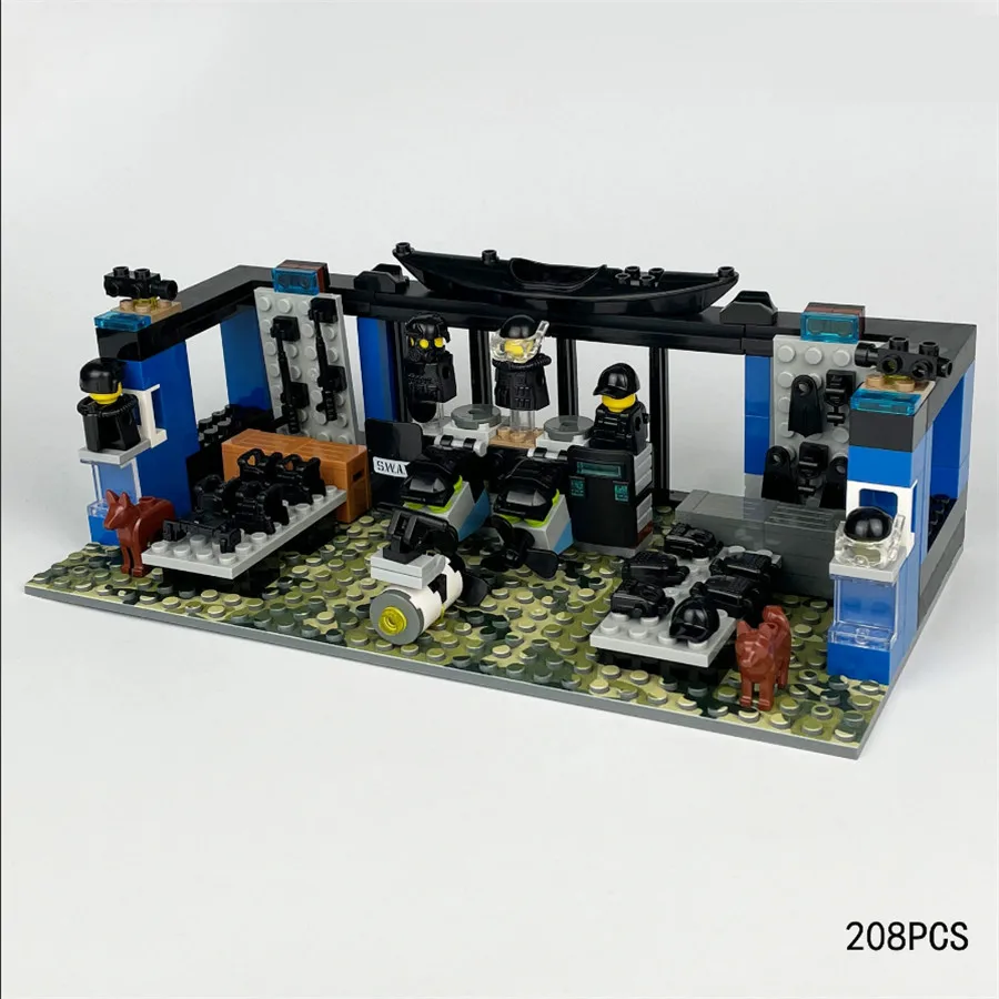 Boat and diving equipment base building block Set Snorkeling Gear Ocean Exploration Toys blocks for Adults Kids