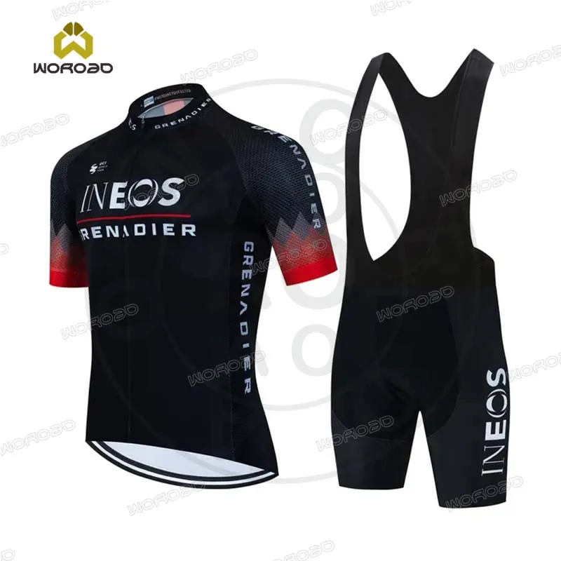 

INEOS Cycling Summer Suit Jersey Set Short Sleeve 2024 Breathable Mountain Racing Clothes Bike Uniform Shorts Bicycle Clothing