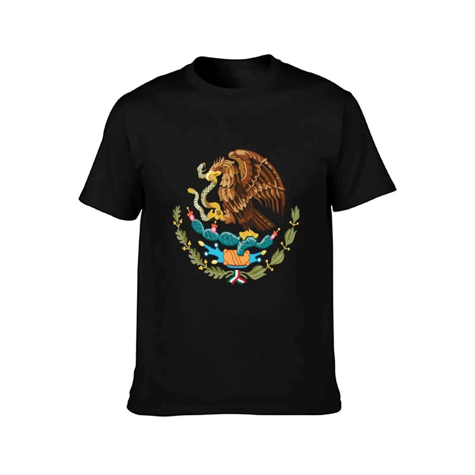 Escudo Mexicano T-Shirt, Summer Casual Cotton Tee, Oversized Streetwear Tops, Vintage Graphic Print, Loose Fit Short Sleeve