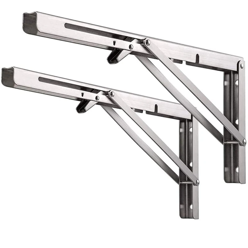 

Folding Shelf Brackets 20 Inch, Shelf Brackets, Stainless Steel Brackets For Shelves, Wall Mounted Fold Down Table