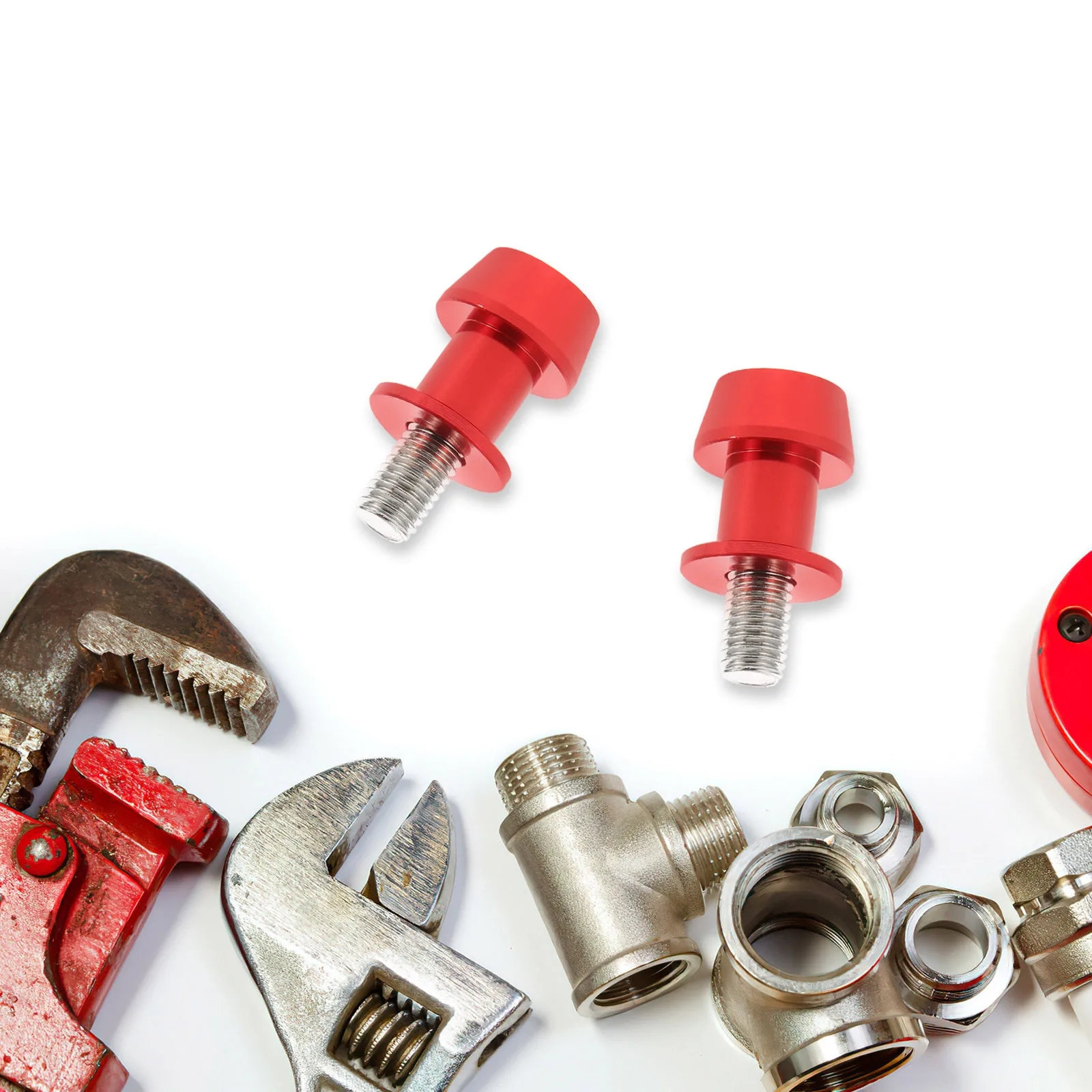 

2pcs 10mm Swingarm Spools Rear Stand Screws Motorcycle Lifting Maintenance Frame Accessories Durable Lightweight