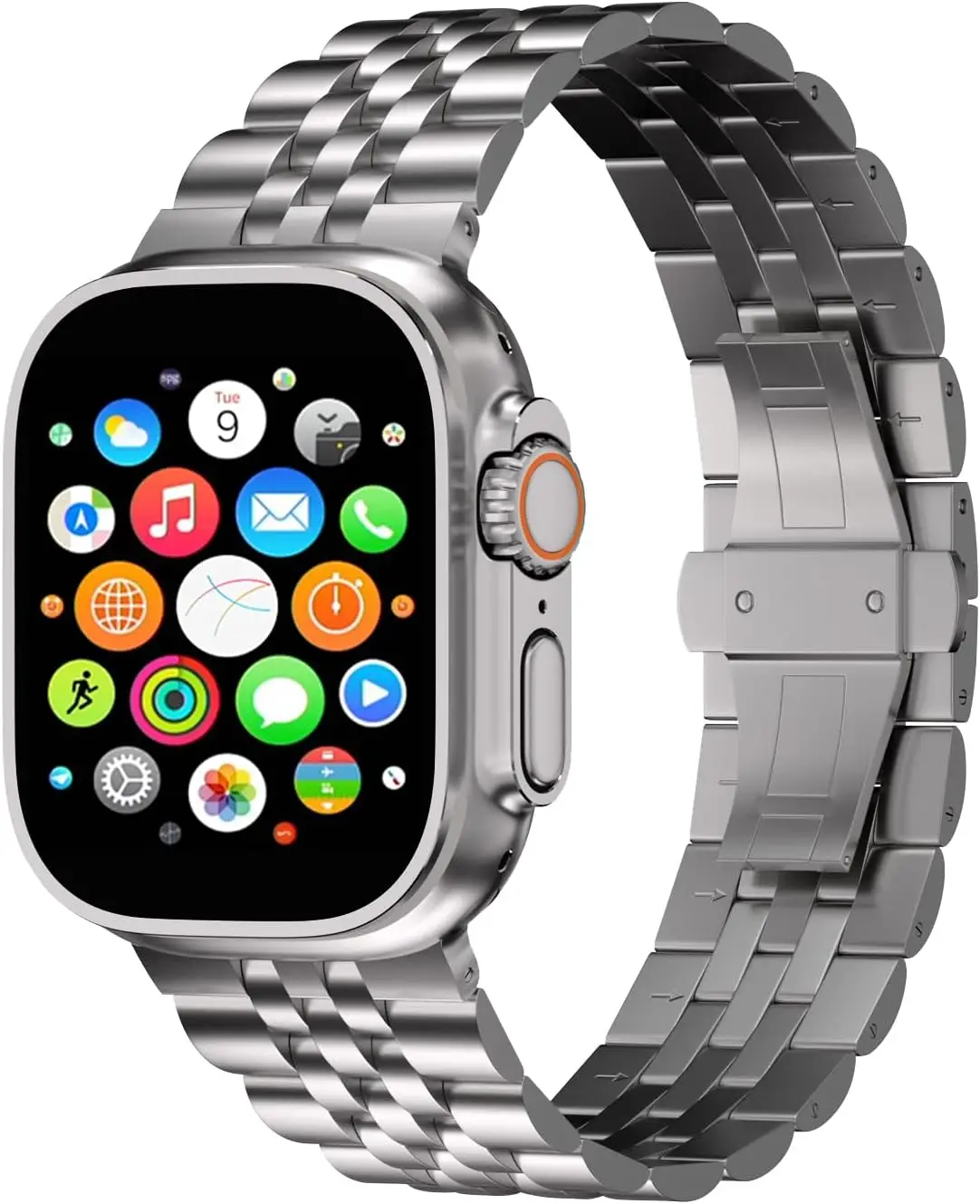 

Легкий титановый браслет для Apple Watch Ultra 49 мм, металлический браслет с надежной застежкой