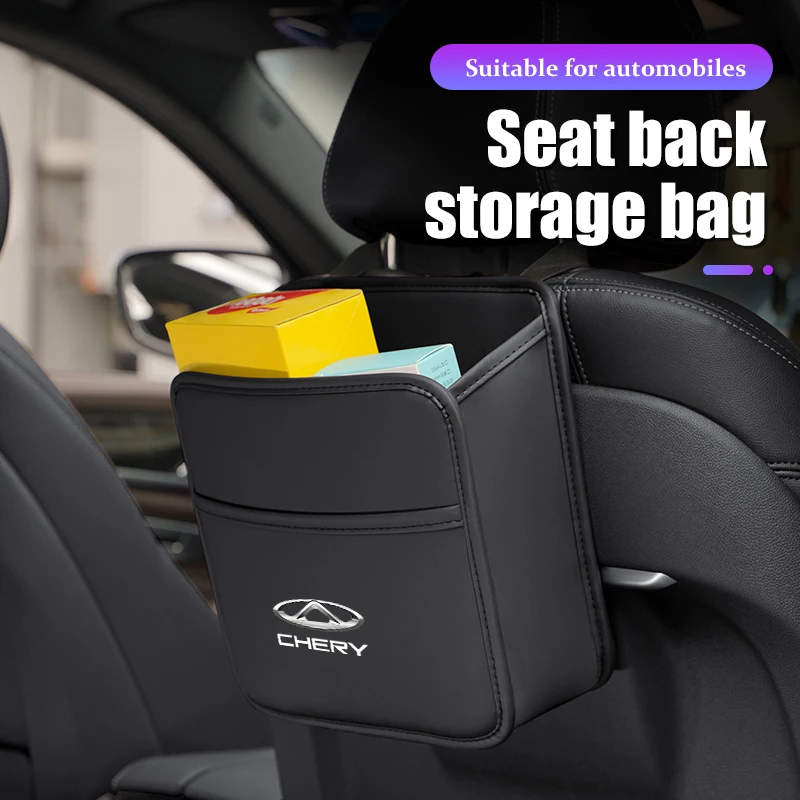Für Chery Jaecoo J7 J8 J5 6 Leder Auto Sitz Lagerung Tasche Hängen Organizer Box Chery Tiggo 5 3 7 8 PRO 5X Arrizo A3 Zubehör