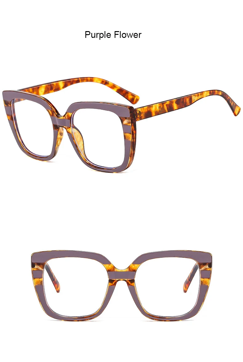 Mode Luxusmarke großen Rahmen Regenbogen übergroße quadratische Lesebrille Rahmen Frauen Brillen Presbyopie Brillen – Detail 12