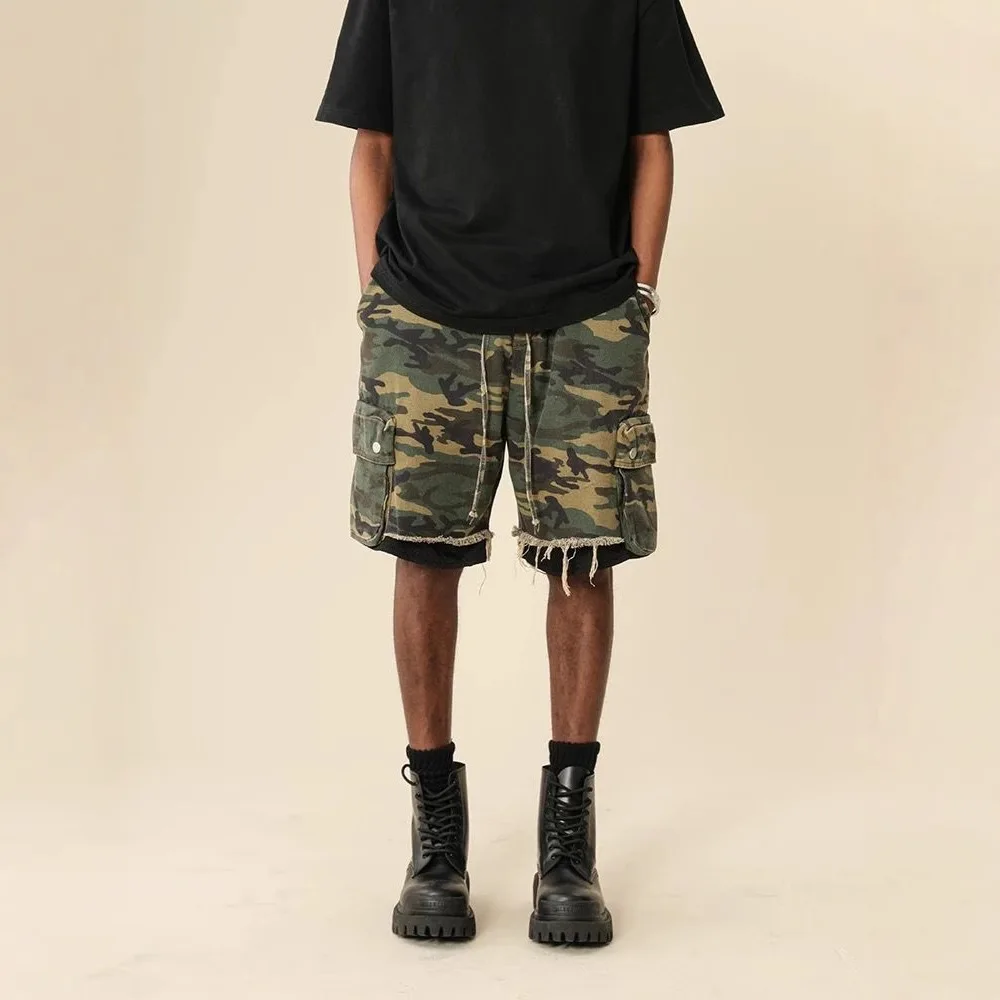 

Denim High Street Camouflage Shorts Men's 2026 Summer Loose and Versatile Five-point Casual Shorts
