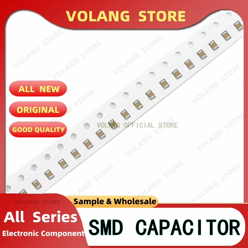 100Pcs Capacitor SMD Chip Multilayer Ceramic 0805 0.1pF - 100uF 10pF 22p 47p 1nF 33N 100nF 220nF 0.1uF 1uF 2.2uF 4.7uF 10uF 47uF