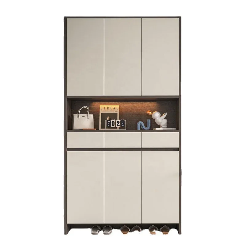 

Шкаф для обуви, бытовой дверной входной шкаф, встроенная перегородка, красный, новый шкаф для хранения большой вместимости