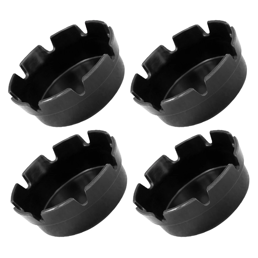 

4pcs Ashtray Black Plastic Smokeless Outdoor Butt Can Rotating Receptacle Office Small Eightslot Versatile
