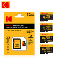 100% KODAK Original MicroSD Card 32GB 64GB 128GB 256GB Memory Flash Card Class10 SDXC U3 4K For Smartphone Drone Camera Gift