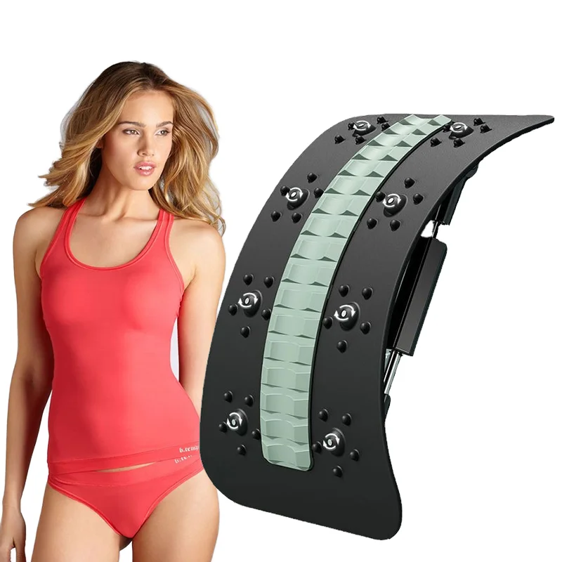 

High quality Lumbar Support Spine Board Lower Back Pain Relief Device with Massager for Body Application