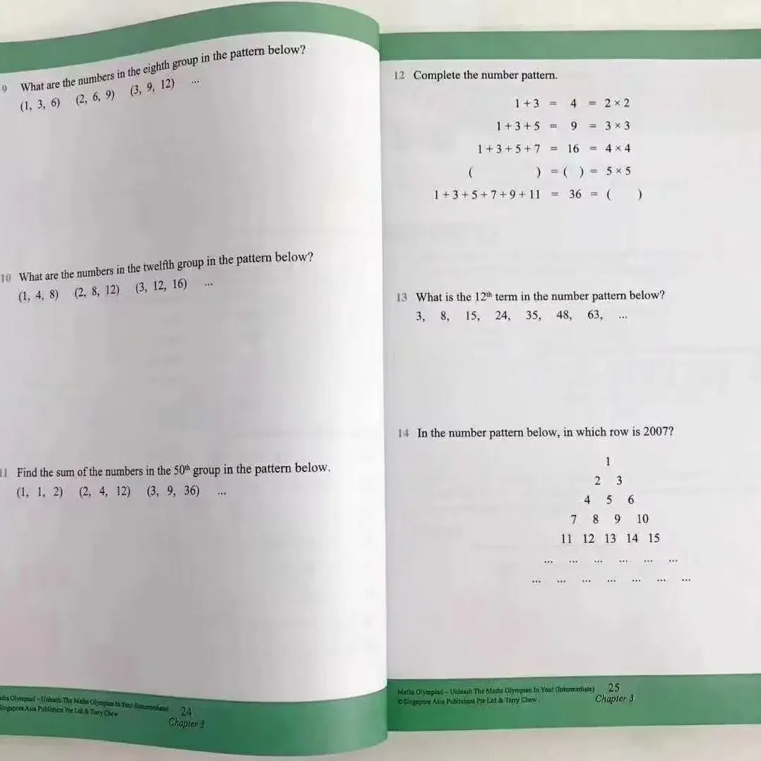 للصفوف 1-6 كتب سنغافورة SAP الرياضيات أولمبياد أسئلة التدريب الأولية للتفكير الرياضي في الرياضيات أوليمبياد #3